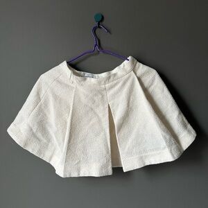 Cream Textured skirt